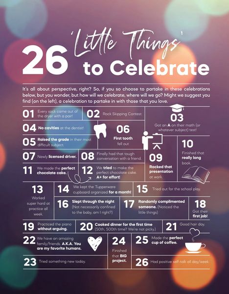 CLN - It's time to celebrate the little things. Give a little