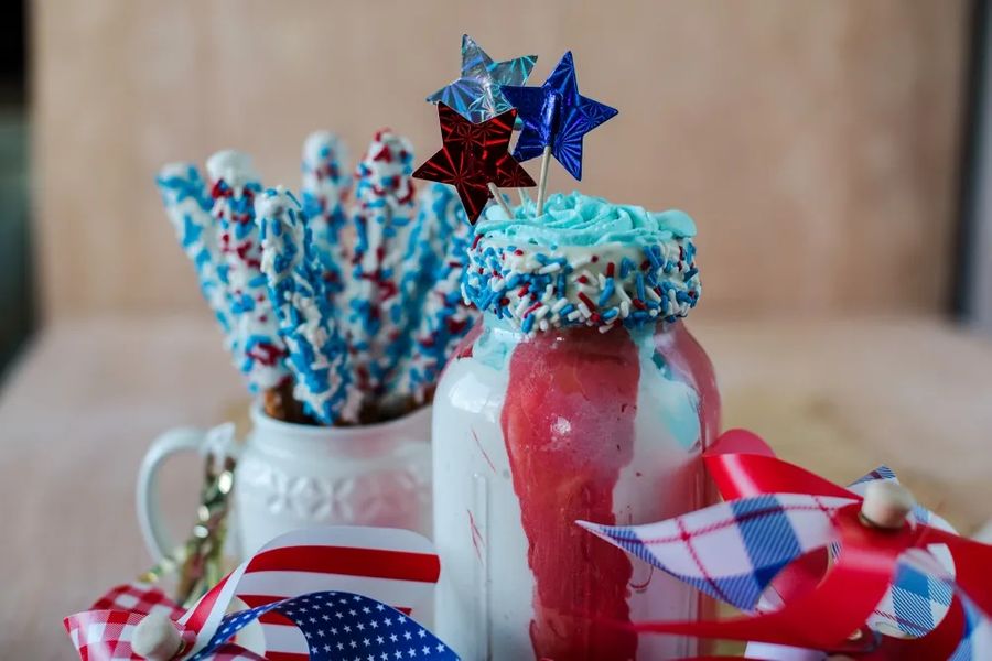 Red, White, & Blue Milkshakes