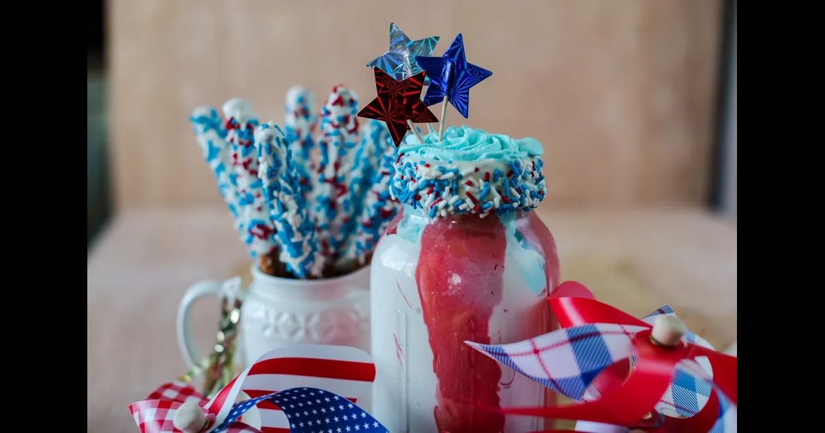 Red, White, & Blue Milkshakes